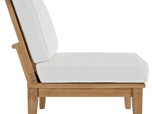 Patio Teak Sectional Set - Patio Elegance Marina 8-Piece Outdoor Teak Sectional Set by Modway