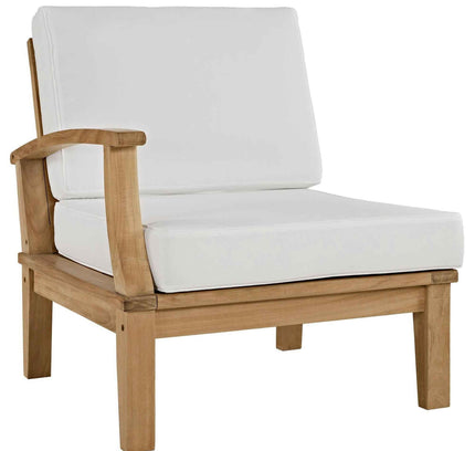 Patio Teak Sectional Set - Patio Elegance Marina 8-Piece Outdoor Teak Sectional Set by Modway