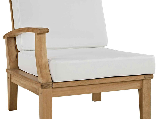 Patio Teak Sectional Set - Patio Elegance Marina 8-Piece Outdoor Teak Sectional Set by Modway