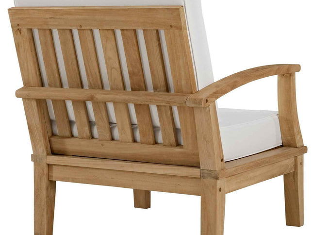 Patio Teak Sectional Set - Patio Elegance Marina 8-Piece Outdoor Teak Sectional Set by Modway