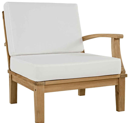 Patio Teak Sectional Set - Patio Elegance Marina 8-Piece Outdoor Teak Sectional Set by Modway