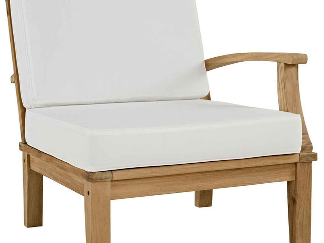 Patio Teak Sectional Set - Patio Elegance Marina 8-Piece Outdoor Teak Sectional Set by Modway