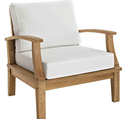 Patio Teak Sectional Set - Patio Elegance Marina 8-Piece Outdoor Teak Sectional Set by Modway