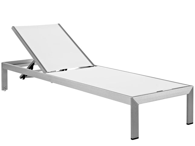 Modway Shore Outdoor Chaise Lounge Set – 6-Piece Aluminum Patio Collection