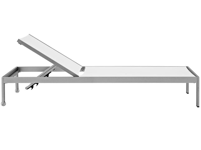 Modway Shore Outdoor Chaise Lounge Set – 6-Piece Aluminum Patio Collection