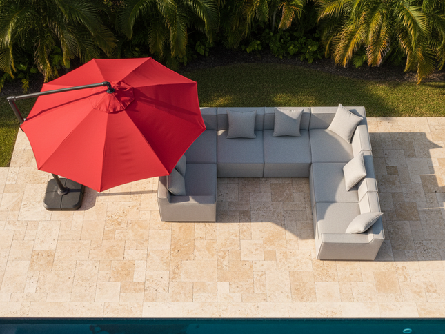 Patio Elegance Sectional Sofa - Saybrook 8-Piece Outdoor Upholstered Sofa by Modway