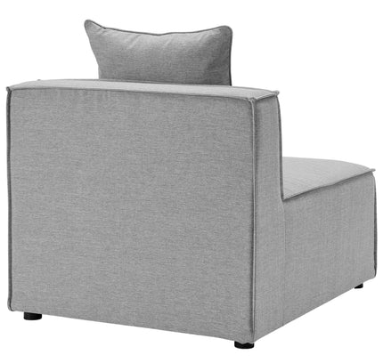 Patio Elegance Sectional Sofa - Saybrook 8-Piece Outdoor Upholstered Sofa by Modway