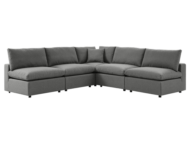 Patio Elegance Outdoor Sectional Sofa Set by Modway – Stylish 5-Piece Furniture for Patios
