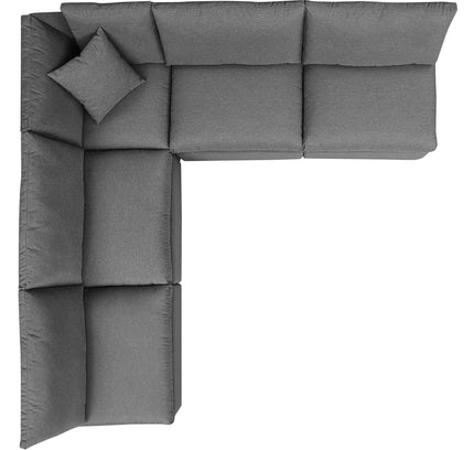 Patio Elegance Outdoor Sectional Sofa Set by Modway – Stylish 5-Piece Furniture for Patios