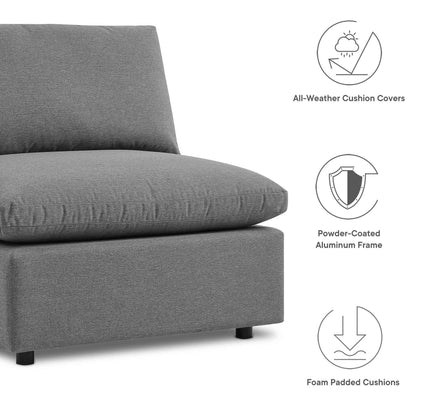 Patio Elegance Outdoor Sectional Sofa Set by Modway – Stylish 5-Piece Furniture for Patios