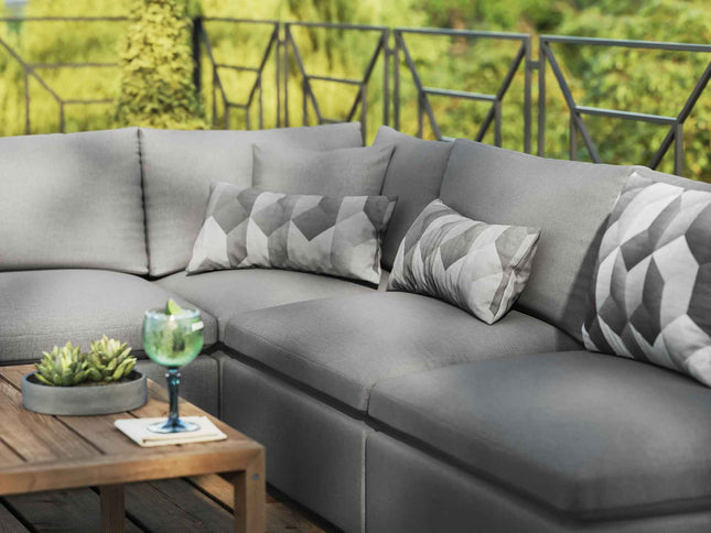Patio Elegance Outdoor Sectional Sofa Set by Modway – Stylish 5-Piece Furniture for Patios