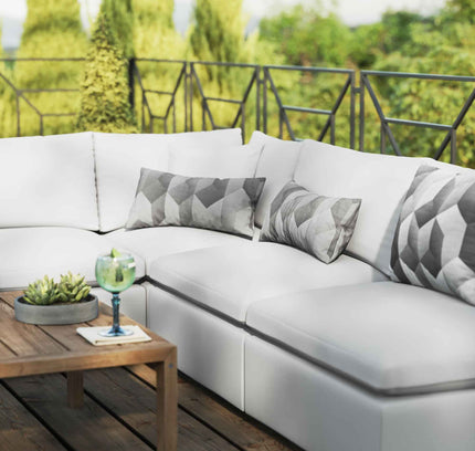 Patio Elegance Outdoor Sectional Sofa Set by Modway – Stylish 5-Piece Furniture for Patios