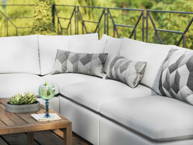Patio Elegance Outdoor Sectional Sofa Set by Modway – Stylish 5-Piece Furniture for Patios