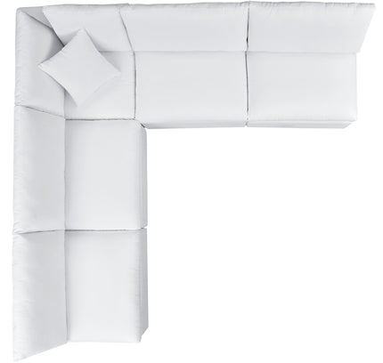 Commix Outdoor Sectional Sofa 5 Piece Sunbrella® White Collection at Patio Elegance