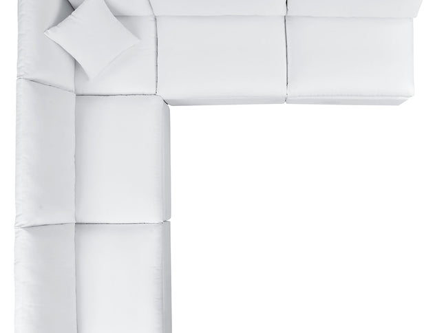 Commix Outdoor Sectional Sofa 5 Piece Sunbrella® White Collection at Patio Elegance