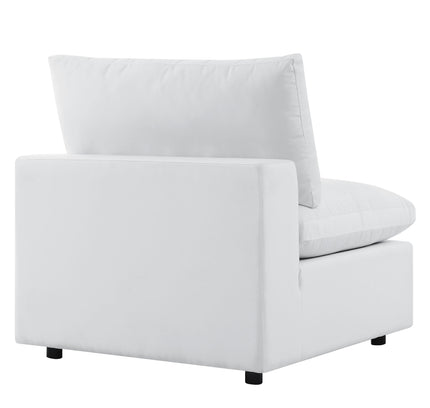 Commix Outdoor Sectional Sofa 5 Piece Sunbrella® White Collection at Patio Elegance