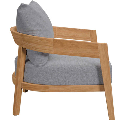 Modway Brisbane Outdoor Patio Set - 3-Piece Grey Teak Furniture for Stylish Patios