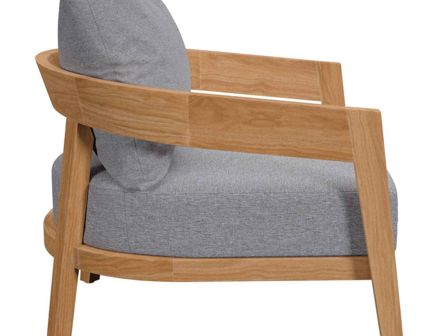 Modway Brisbane Outdoor Patio Set - 3-Piece Grey Teak Furniture for Stylish Patios