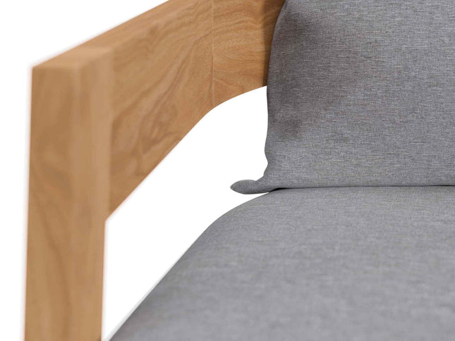 Modway Brisbane Outdoor Patio Set - 3-Piece Grey Teak Furniture for Stylish Patios