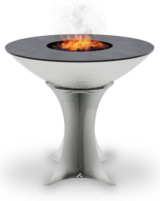 Arteflame 40″ Platinum Series — Stainless Fire Bowl Flat-Top Grill with Euro Base