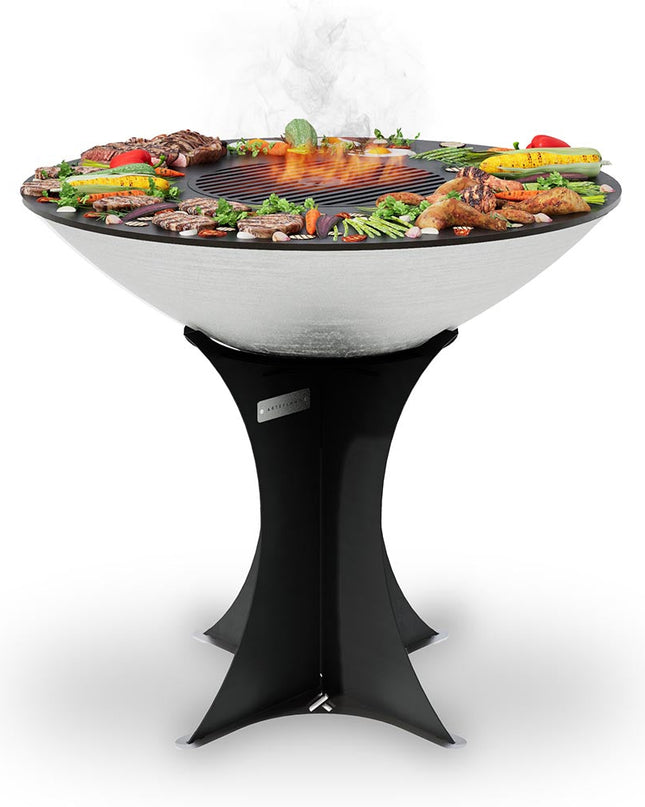 Arteflame 40″ Platinum Series — Stainless Fire Bowl Flat-Top Grill with Euro Base