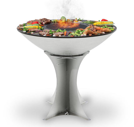 Arteflame 40″ Platinum Series — Stainless Fire Bowl Flat-Top Grill with Euro Base