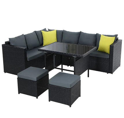 Gardeon Outdoor Furniture Patio Set Dining Sofa Table Chair Lounge