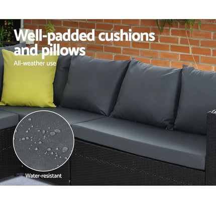 Gardeon Outdoor Furniture Patio Set Dining Sofa Table Chair Lounge