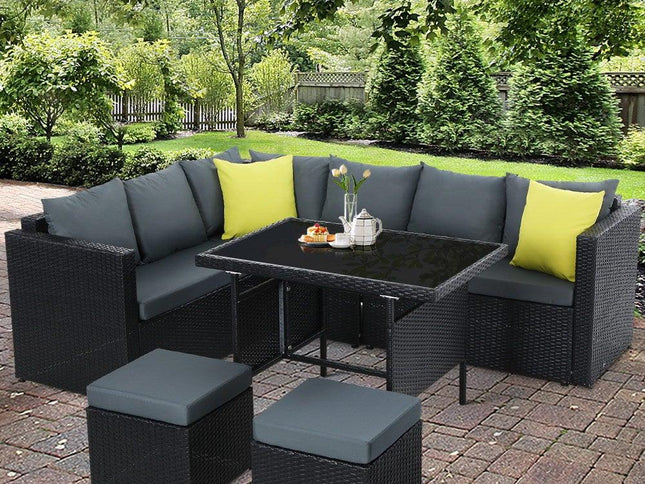 Gardeon Outdoor Furniture Patio Set Dining Sofa Table Chair Lounge