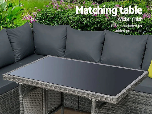 Gardeon Outdoor Furniture Patio Set Dining Sofa Table Chair Lounge