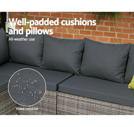 Gardeon Outdoor Furniture Patio Set Dining Sofa Table Chair Lounge