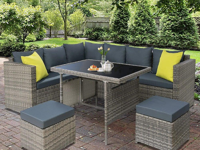 Gardeon Outdoor Furniture Patio Set Dining Sofa Table Chair Lounge