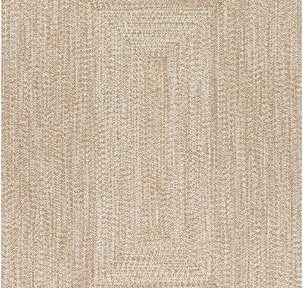 Cream Braided Faux Jute Outdoor Rug