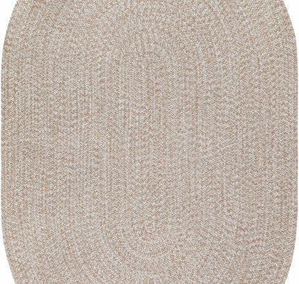 Cream Braided Faux Jute Outdoor Rug