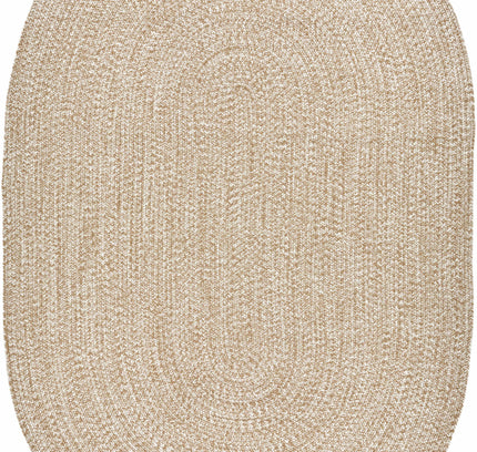 Cream Braided Faux Jute Outdoor Rug