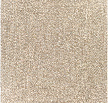 Cream Braided Faux Jute Outdoor Rug