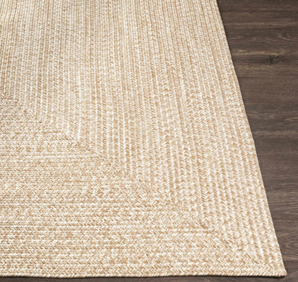 Cream Braided Faux Jute Outdoor Rug