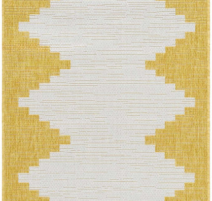 Djugun Yellow Outdoor Rug - Clearance