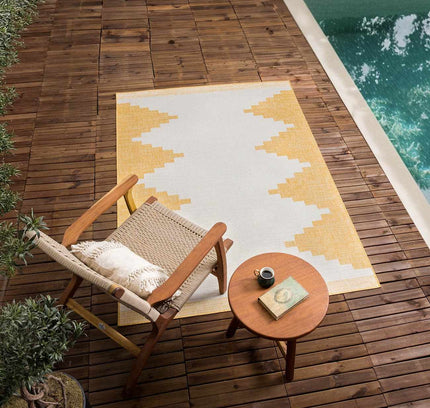 Djugun Yellow Outdoor Rug - Clearance