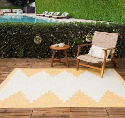 Djugun Yellow Outdoor Rug - Clearance