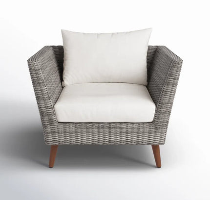 Panther Outdoor Patio Wicker and FSC Wood Seating Set