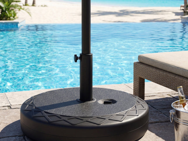 Fillable Umbrella Base 90 lb Heavy Duty Sand-Filled Round Market Umbrella