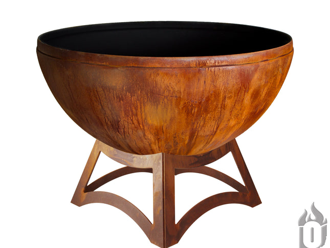 Ohio Flame Fire Chalice Fire Bowl, Hollow Base, Patina, 30"-41"