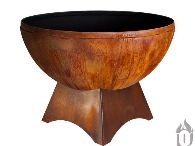 Ohio Flame Fire Chalice Fire Bowl, Standard Base, Patina, 30"-41"