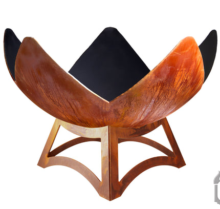 "Fire Flower" Fire Bowl with Hollow Base (Made In USA)