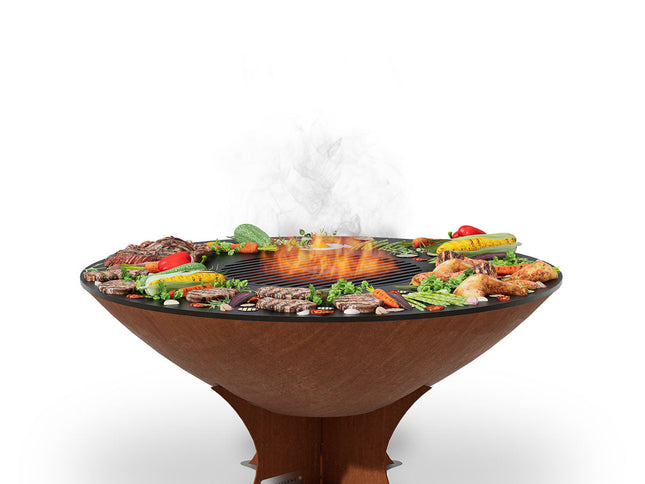 Arteflame Classic 40″ Fire Pit with Cooktop, CORTEN, Multiple Bases