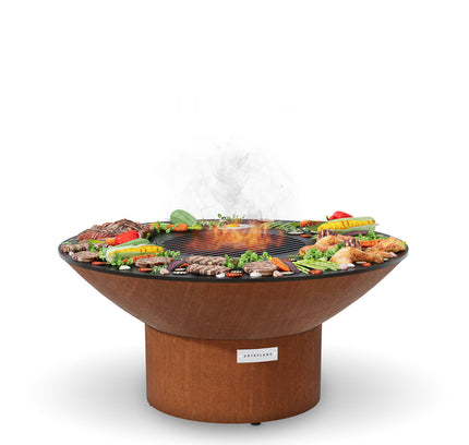 Arteflame Classic 40″ — Fire Pit with Cooktop (CORTEN Bowl; Short Round / Short Euro / Built-In No Base)
