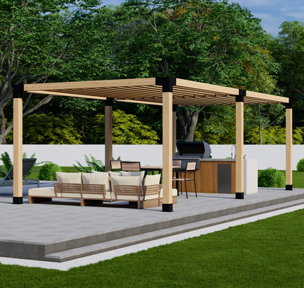 DIY Pergola Bracket Kit for a Freestanding Pergola With Slatted Roof - Any Size Up to 24' x 12'