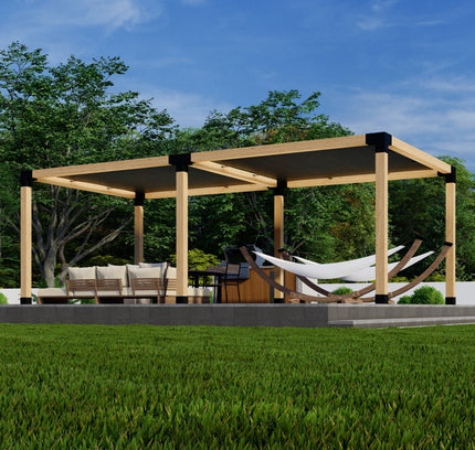 DIY Pergola Kit for a Freestanding Pergola With Canopies - Any Size Up to 24' x 12'