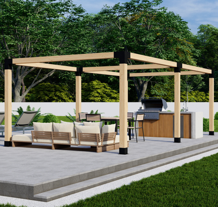 DIY Pergola Bracket Kit for a Freestanding Pergola Frame - Any Size Up to 24' x 12'
